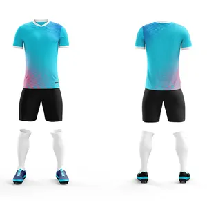 Goedkope Polyester Mesh Sport Jersey Sportkleding Voor Voetbal Voetbal Uniform Sublimatie Afdrukken
