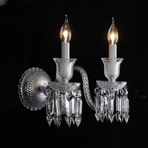French Classic Luxury Crystal LED Sconce Cylindrical Glass <strong>Wall</strong> Lamp <strong>Candle</strong> Bracket <strong>Light</strong> for Home Villa Hotel Decoration - Product Image 1