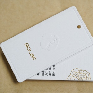 Étiquettes en papier <span class=keywords><strong>mat</strong></span> bleu écologique de luxe pour vêtements, chaussures, sacs, imprimées en sérigraphie, formes personnalisées, largement utilisées - Product Image 4