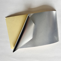 Autocollants d'étiquette en métal de feuille d'aluminium argentée autocollant mural miroir