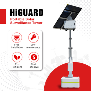 Higuard di động ngoài trời tháp giám sát năng lượng mặt trời tháp CCTV với hệ thống camera an ninh cho giám sát 24/7 - Product Image 3