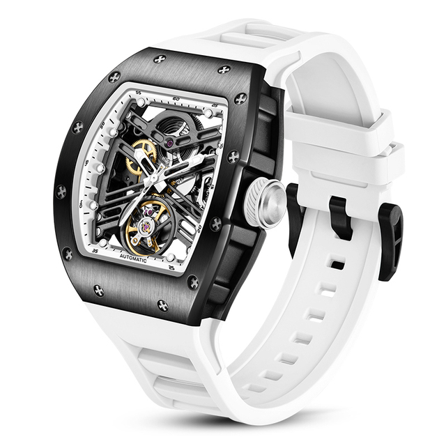 New Skeleton Automatic Watch Hombre Reloj Mecanico Stainless Steel Ready Stock Wholesale Watches Montre Homme Relogio Automatico
