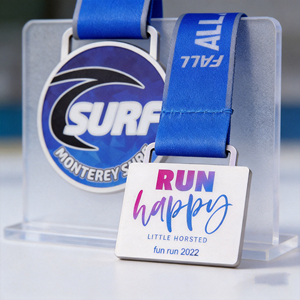 Manufacturer Custom Design Handcrafted Metal Crafts Die-Cast Alloy Running <b>Medal</b> Logo <b>Holder</b> for Track Field Competition Sports - Product Image 1