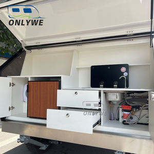 ONLYWE Hybride <span class=keywords><strong>Petit</strong></span> Camping-car Caravane Remorques Camping Rv Camping-car Van Tout-terrain Remorque de Voyage avec DOT - Product Image 3