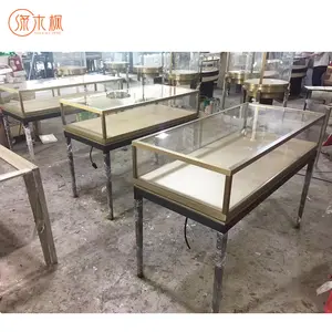 Original Manufacturer Customized Jewelry Glass Showcase Stainless Steel Glass Showcase Display Stand