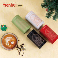 Tianhui cadeau de noël canettes personnalisées en vrac thé boîte de stockage pot cylindre métal boîte de conserve