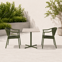 Fauteuil d'extérieur moderne et minimaliste en rotin PE tressé à la main, idéal pour patio et jardin – Vente directe usine