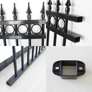 แผงรั้วเหล็กดัดในสวนขนาด8x8สำหรับรั้วเหล็กทรงสี่เหลี่ยมสีดำ10x7 - Product Image 5