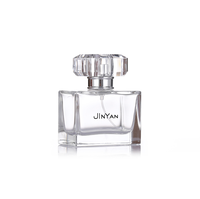 Bouteille de parfum de fabrication vide en verre de forme carrée de haute qualité personnaliser le logo avec le pulvérisateur de brouillard d'atomiseur
