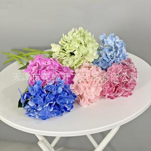 Artificial Hydrangea <b>Flowers</b> <b>Single</b> Branch Soft Rubber High Simulation Wedding Home Decor Props - Product Image 1