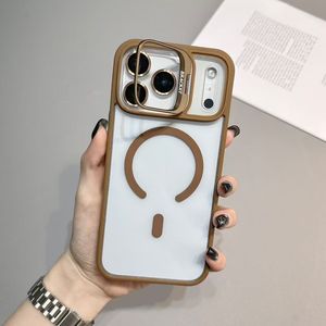 Étui magnétique antichoc JOYPORODO avec support d'objectif et film d'objectif pour iPhone 11 <span class=keywords><strong>12</strong></span> 13 14 15 16 17 Étui de téléphone magnétique transparent - Product Image 6
