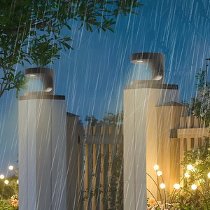 Decorazione moderna del giardino IP65 impermeabile LED recinzione colonna faro <span class=keywords><strong>solare</strong></span>/alimentato <span class=keywords><strong>a</strong></span> batteria - Product Image 1