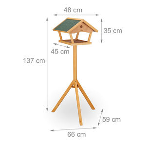 Mangeoire à oiseaux de jardin sauvage en bois moderne <span class=keywords><strong>pour</strong></span> cage Mangeoires à oiseaux Maison Mangeoire à oiseaux Poteau - Product Image 2