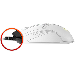 เมาส์เกมมิ่งแบบมีสาย RGB ดีไซน์สมมาตร ปรับได้ 6200 DPI รุ่น GM30 เหมาะสำหรับเล่นเกม FPS - Product Image 6