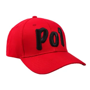 OEM مخصص قبعة بيسبول مغلقة مرة أخرى القبعات قبعة حمراء
