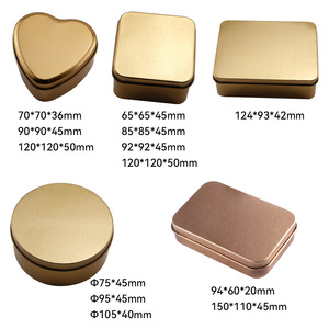 In Stock Custom Heart Cake Mold Tinplate Gold Frosted Candy Mint Coffee Biscuit Cookie Tea <strong>Tin</strong> - Product Image 2