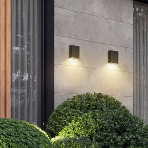 Applique murale extérieure étanche IP43 en acier inoxydable, design minimaliste, LED, pour cour, balcon, terrasse - Product Image 4