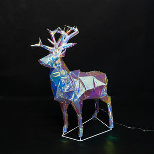 Commercial Christmas Decorations Colorful <strong>Reindeer</strong> Display <strong>Light</strong> Frame Deer Family Motif <strong>Light</strong> Indoor Outdoor Decor <strong>Light</strong> - Product Image 2
