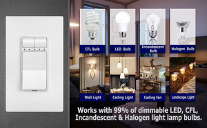 Keygma KS-D01 120W Cuộc Sống Thông Minh Cho Tuya Ứng Dụng Tương Thích Ánh Sáng Rocker Wifi <span class=keywords><strong>Dimmer</strong></span> Chuyển Đổi Cho Nhà Cách Sử Dụng PC Chất Liệu 250V Tường - Product Image 5