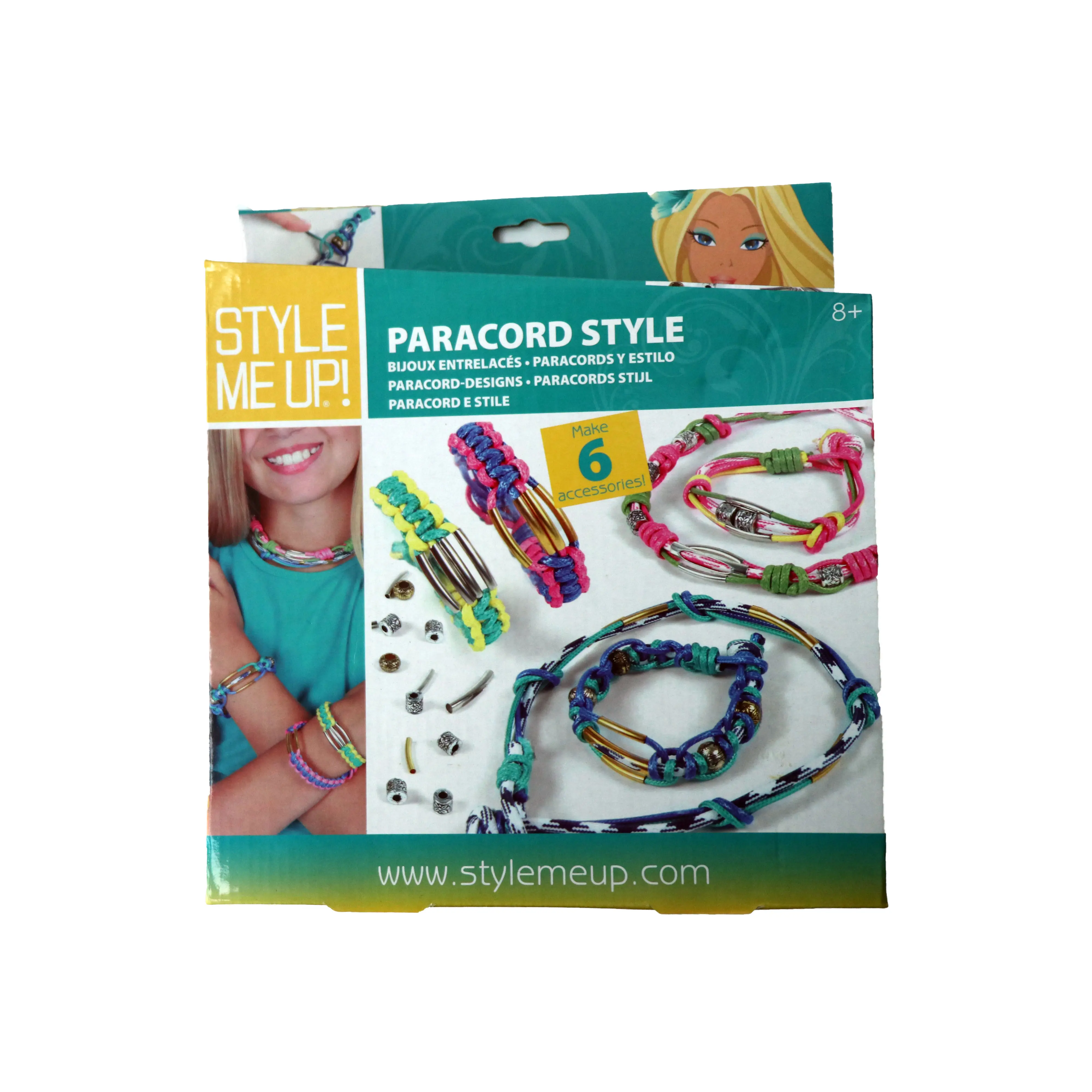 Gioioso Charm giocoso e Kit di gioielli catenine Neo-Brite, Kit di Charms-crea corde uniche, bracciali con ciondoli con nappine per bambini