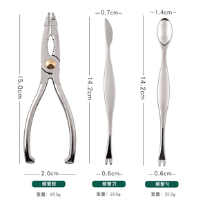 เครื่องมือหนีบเข็มกินอาหาร,ชุดซิงก์อัลลอย8ชิ้นสำหรับใช้ในบ้านเครื่องมืออาหารทะเลปี DFT0319 - Product Image 1