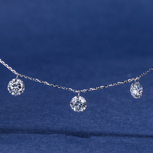 สร้อยคอเพชรทรงกลม Messi Jewelry รุ่น MSN-960 ทองคำขาว 9K มีสินค้าในสต็อก - Product Image 3