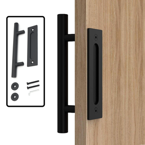Manija de Acero al Carbono Fácil de Instalar para Puertas de Granero y Diversas Puertas de Madera - Product Image 1