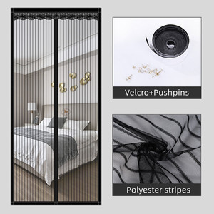 DaiRui, redes de puerta magnéticas personalizadas a prueba de mosquitos, cortina de poliéster, mosquitera <span class=keywords><strong>para</strong></span> puerta - Product Image 5