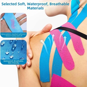Bande <span class=keywords><strong>de</strong></span> kinésiologie imperméable et respirante sans latex, bandage sportif professionnel pour le soutien des muscles et des articulations - Product Image 2