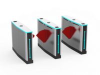 Tourniquet à ailettes en acier inoxydable 304 entièrement automatique prenant en charge plusieurs dispositifs de reconnaissance pour les immeubles de bureaux