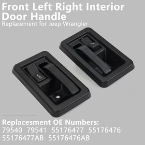 Paire de poignées de porte intérieures noires en ABS pour Jeep Wrangler, pièce de rechange 55176476 pour réparation - Product Image 3