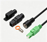 Kabel Patch Fiber Optik Tahan Air Opti-Tap SC/APC G657A2 LSZH Simplex IP68 OD:3.0mm/5.0mm Panjang Sesuai Pesanan, Kompatibel FTTH