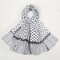 Vente en gros Hijab léger personnalisé de haute qualité à motif de fleurs voiles Hijab d'été tissé en mousseline de soie pour femmes musulmanes