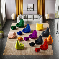 Housse de pouf moderne imperméable pour canapé de gaming et usage extérieur - Housse en tissu amovible