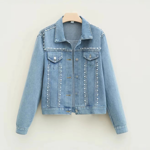 Spring Autumn Women New Casual <b>Denim</b> Tops <b>Coat</b> Lady Fashion Short Cowboy Outwear Female Long Sleeves Jeans - Product Image 1