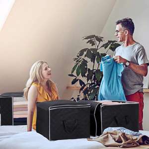 Hot New Design Foldable <b>Underbed</b> Storage Bag Fabric Bedroom Storage Box with Clear Window for Blankets & Clothes - Product Image 6