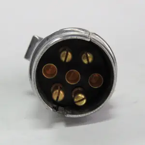 Ready To Ship Wholesale High-Quality 7 Pin Aluminum Trailer Plug 12V N Type Trailer Connector