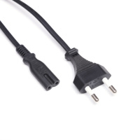 Câble d'alimentation plat coréen en PVC industriel KTL KC Approval H03vvh2-f 2x0.75mm2 avec prise IEC C7