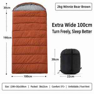 Sac <span class=keywords><strong>de</strong></span> couchage enveloppant 0 degré, léger et compact, pour adultes, idéal par temps froid, 3 saisons, en polyester et coton - Product Image 1