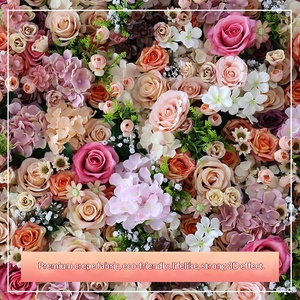 Mur floral en soie haut <span class=keywords><strong>de</strong></span> gamme pour événements <span class=keywords><strong>de</strong></span> grande ouverture, marque CY, avec hortensias, roses et verdure, série DA, modèle 1 - Product Image 3