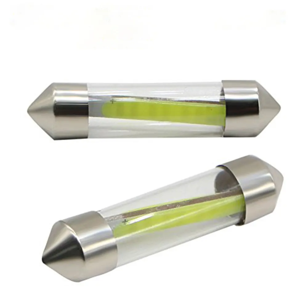 12VDC Car double tip LED reading light with glass tube 31mm 36mm 39mm 41mm cob-12smd small bulb for interior lighting