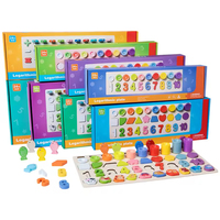 Permainan Memancing Logaritmik Multifungsi Kayu Obo, Puzzle Pencocokan Bentuk Geometris, Papan Aktivitas Edukatif Anak, Mainan Alfabet