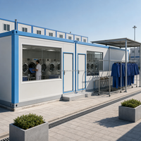 Unité d'hébergement modulaire préfabriquée en panneaux sandwich d'acier de 40 pieds pour dortoir de travailleurs de chantier