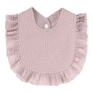 Vente en gros de bavoirs pour filles bavoirs pour bébés serviette de salive pour tout-petits bavoirs de bave de couleur unie pour bébés filles - Product Image 6