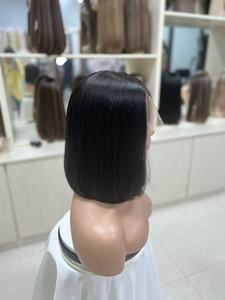 Parrucca Bob Cinese all'Ingrosso, Capelli Vergini Ondulati Lisci di Colore Naturale, Frontale Corto per Pizzo, Densità 150%, Parrucche per Donna - Product Image 5