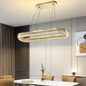Hot Popular nordique moderne rond anneau décoratif connecté cristal verre led suspension - Product Image 5