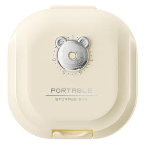 Caja de medicamentos sellada de doble capa, portátil, para una semana, de gran capacidad, para guardar medicamentos y joyas en el hogar. - Product Image 1