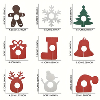 Breloques de Noël en feutre pour verres à vin, marqueurs de boissons réutilisables avec carte de notes, décoration intérieure, cadeaux de fête et essentiels de vacances