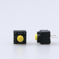 Micro-interrupteur carré silencieux à 2 broches rouge, jaune, bleu, noir pour souris 6*6*7.3mm
