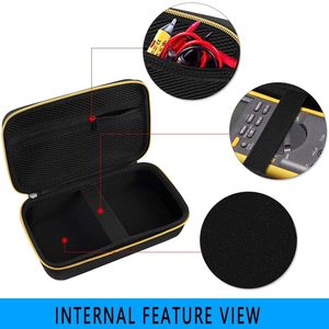Étui de rangement pour multimètre en EVA rigide, sac de transport portable pour multimètre numérique avec poche en filet et sangle élastique - Product Image 2